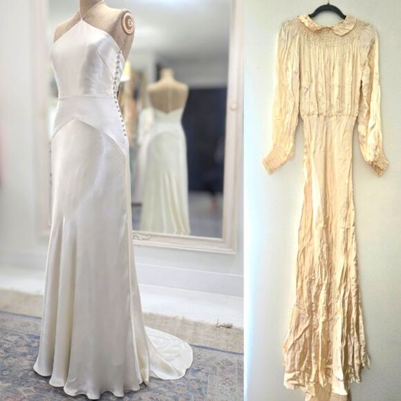 Custom Vintage Wedding Dress Re-design/Restoration - Picture 3 of 7